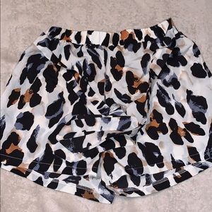 Colored cheetah shorts